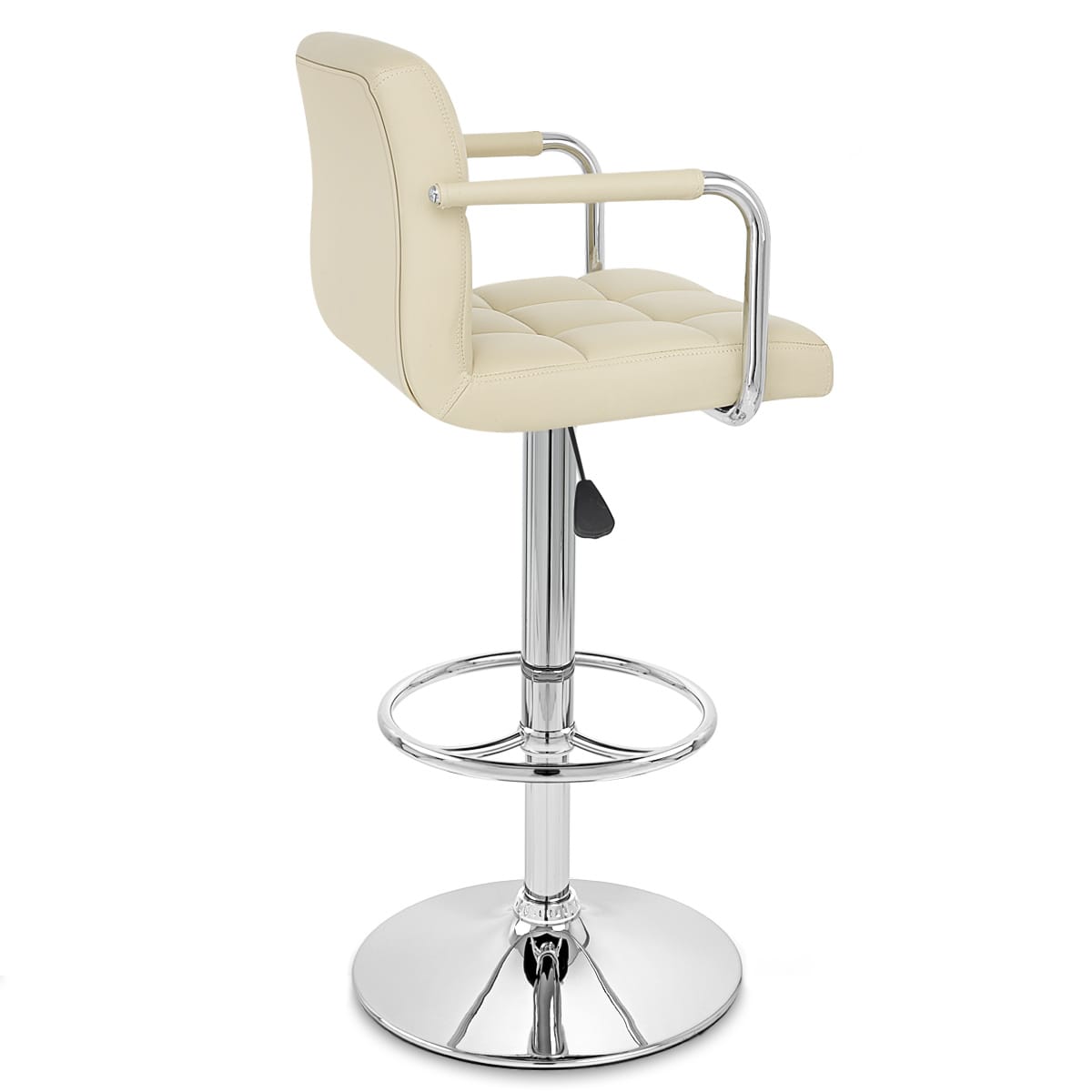 Sgabello Ecopelle Cromato - Maze Crema