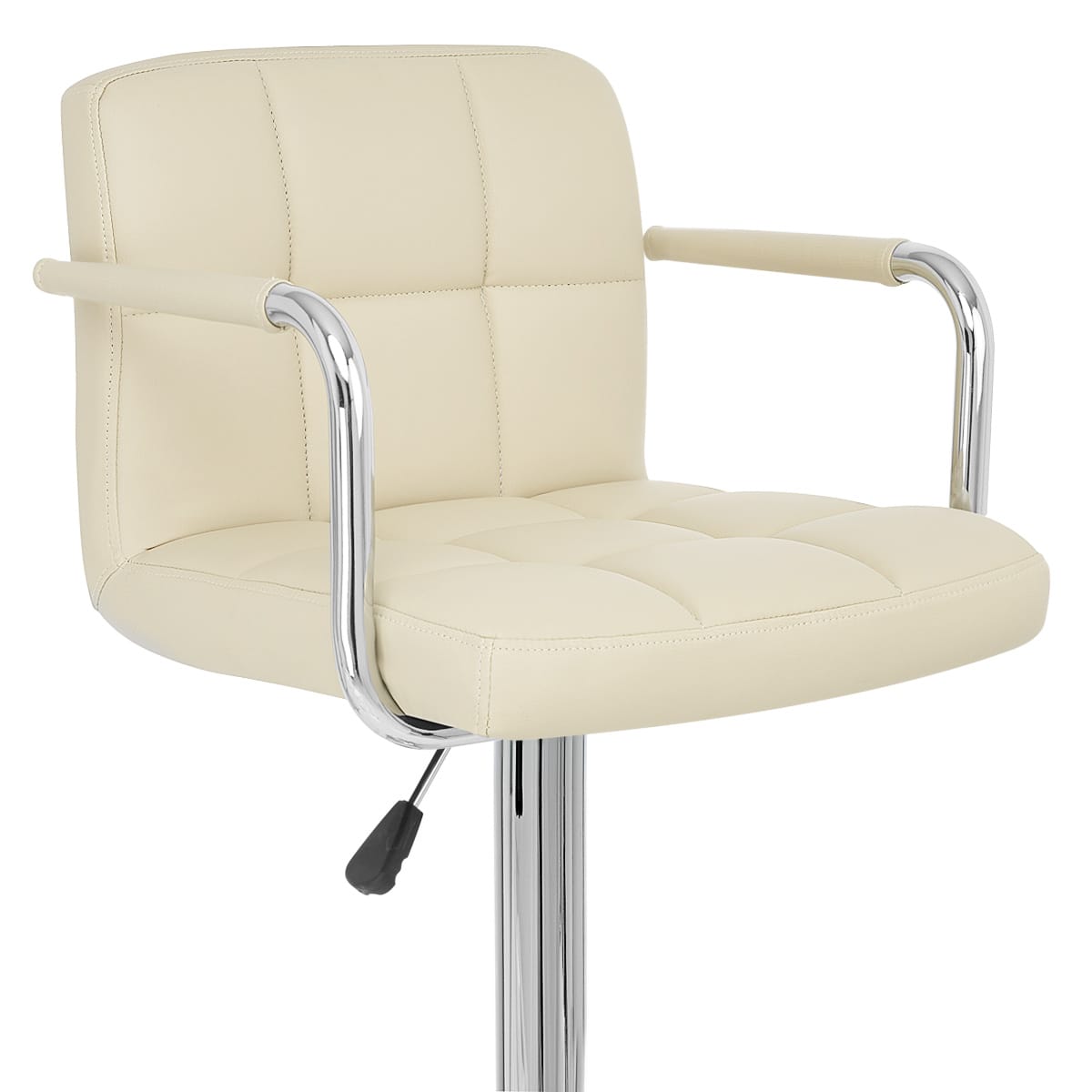 Sgabello Ecopelle Cromato - Maze Crema
