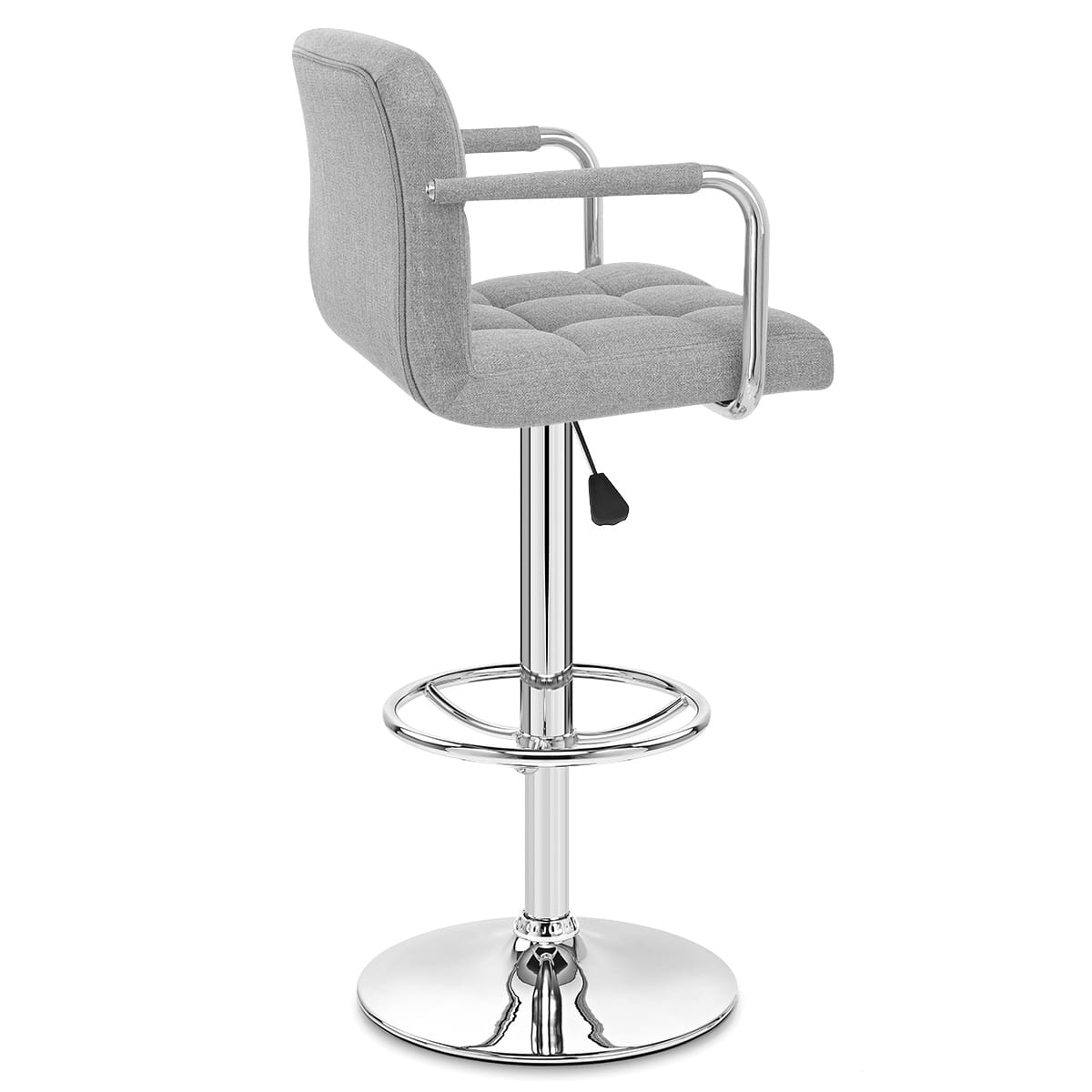 Sgabello Tessuto Cromato - Maze Grigio