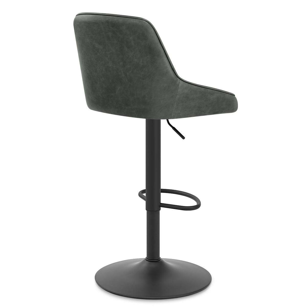 Sgabello Vera Pelle - Melbourne Grigio Scuro