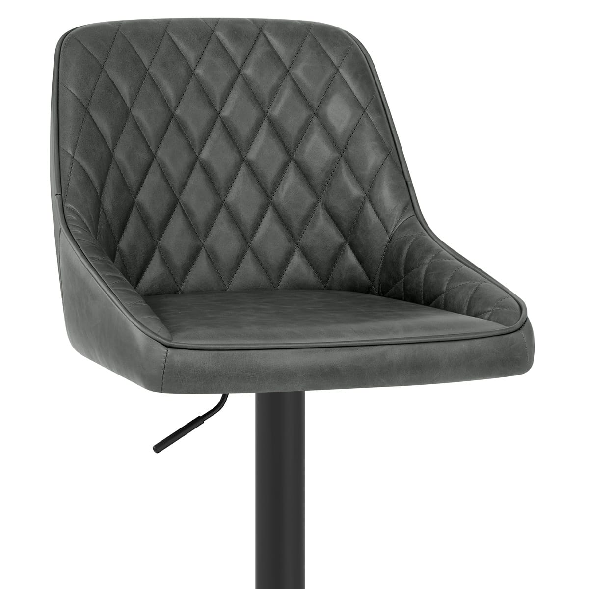 Sgabello Vera Pelle - Melbourne Grigio Scuro
