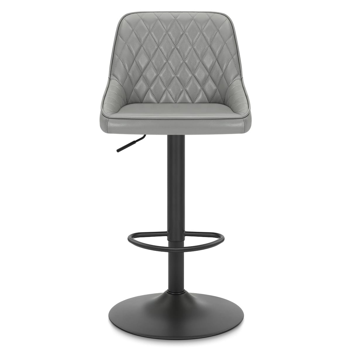 Sgabello Vera Pelle - Melbourne Grigio