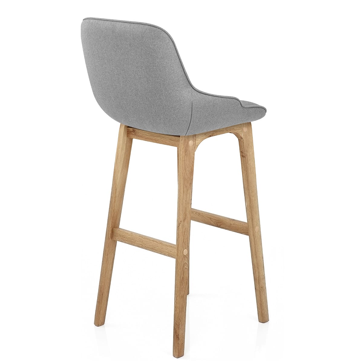 Sgabello Tessuto Legno - Miami Grigio