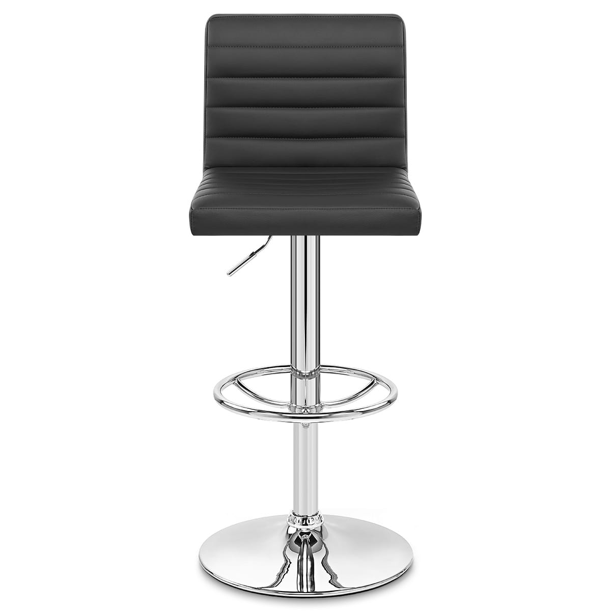 Sgabello Ecopelle Cromato - Mint Nero