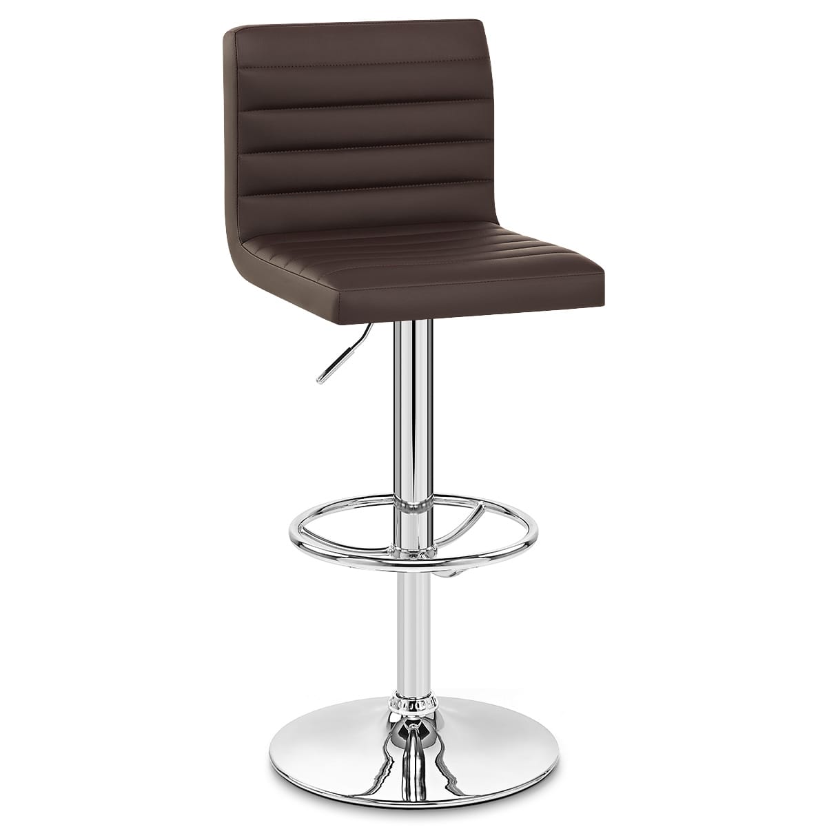 Sgabello Ecopelle Cromato - Mint Marrone