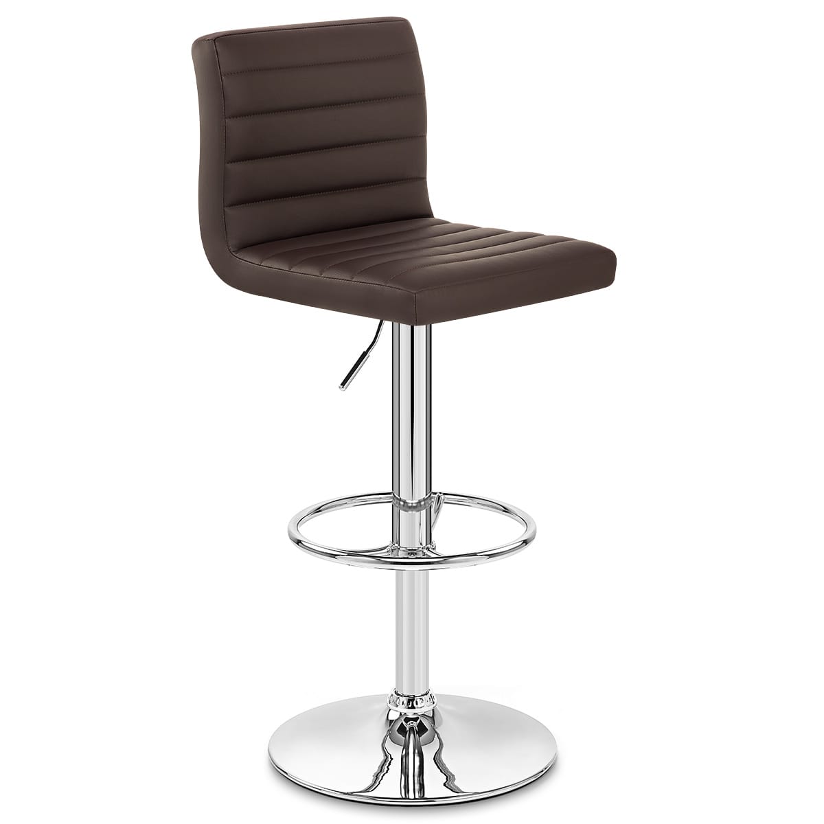 Sgabello Ecopelle Cromato - Mint Marrone