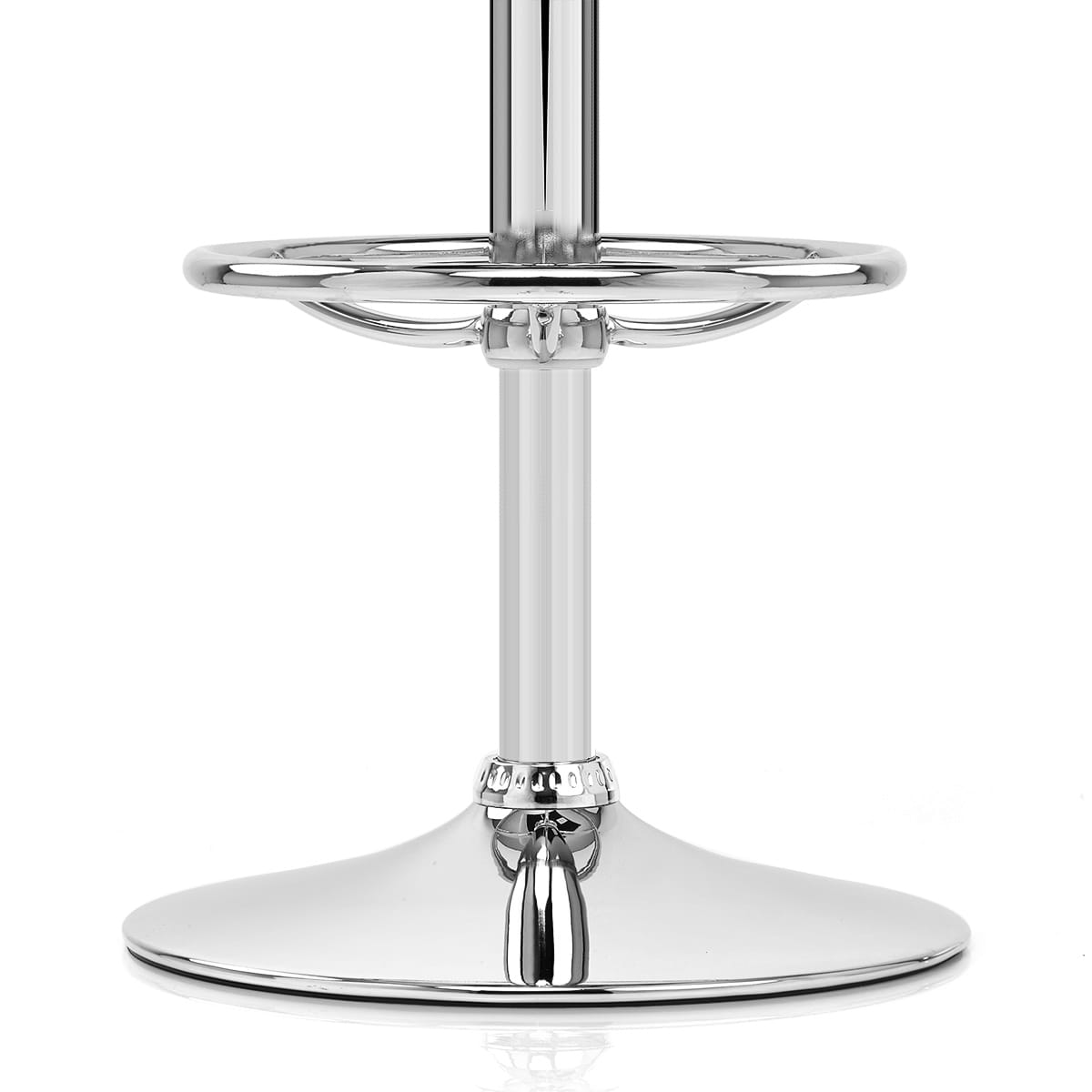 Sgabello Ecopelle Cromato - Mint Crema