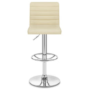 Sgabello Ecopelle Cromato - Mint Crema
