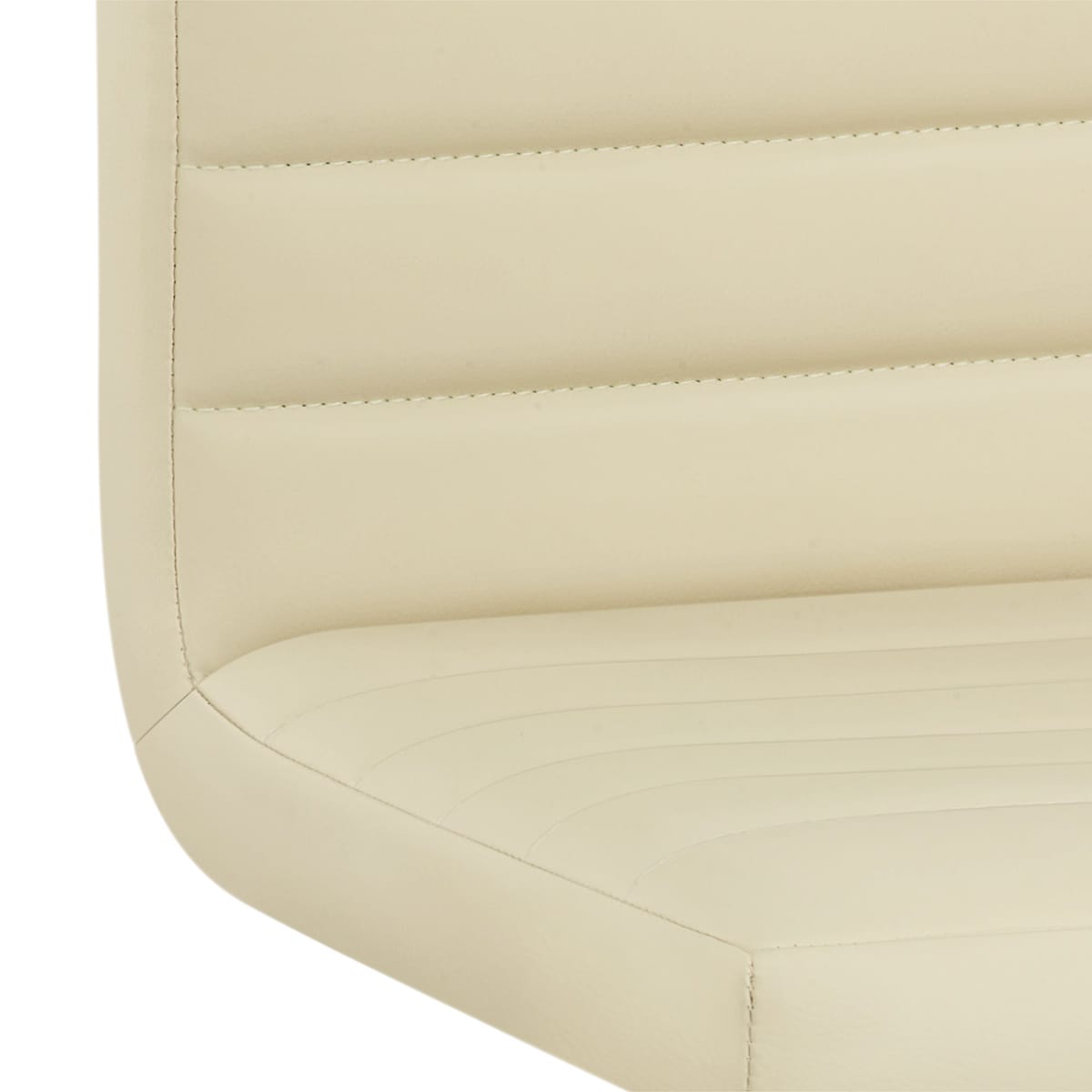 Sgabello Ecopelle Cromato - Mint Crema