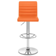 Sgabello Ecopelle Cromato - Mint Arancione