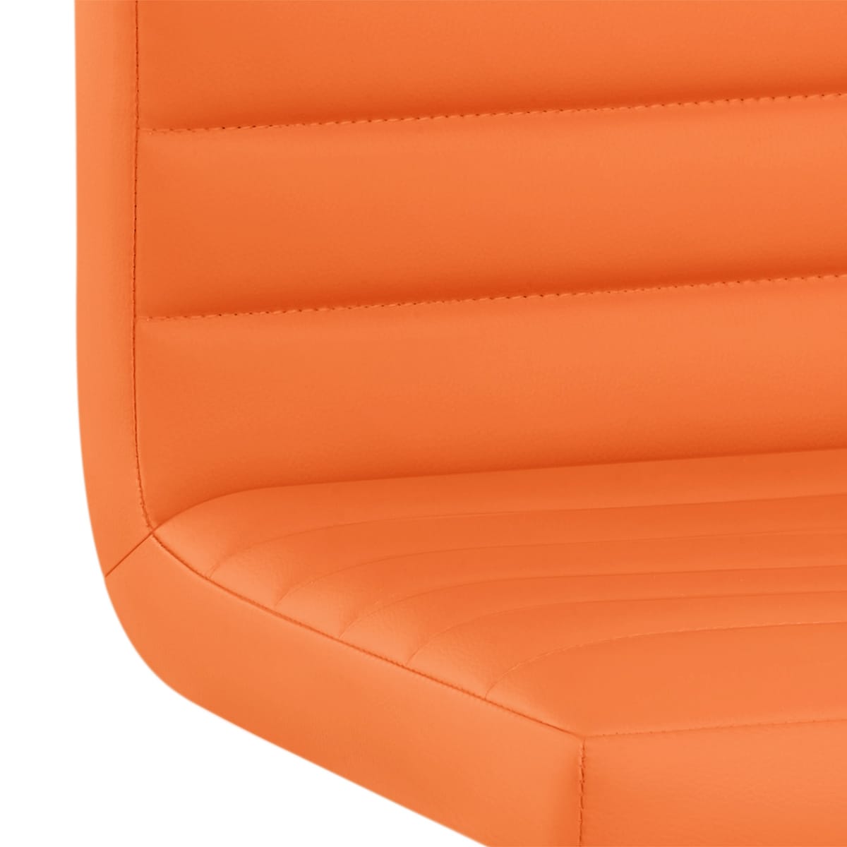 Sgabello Ecopelle Cromato - Mint Arancione