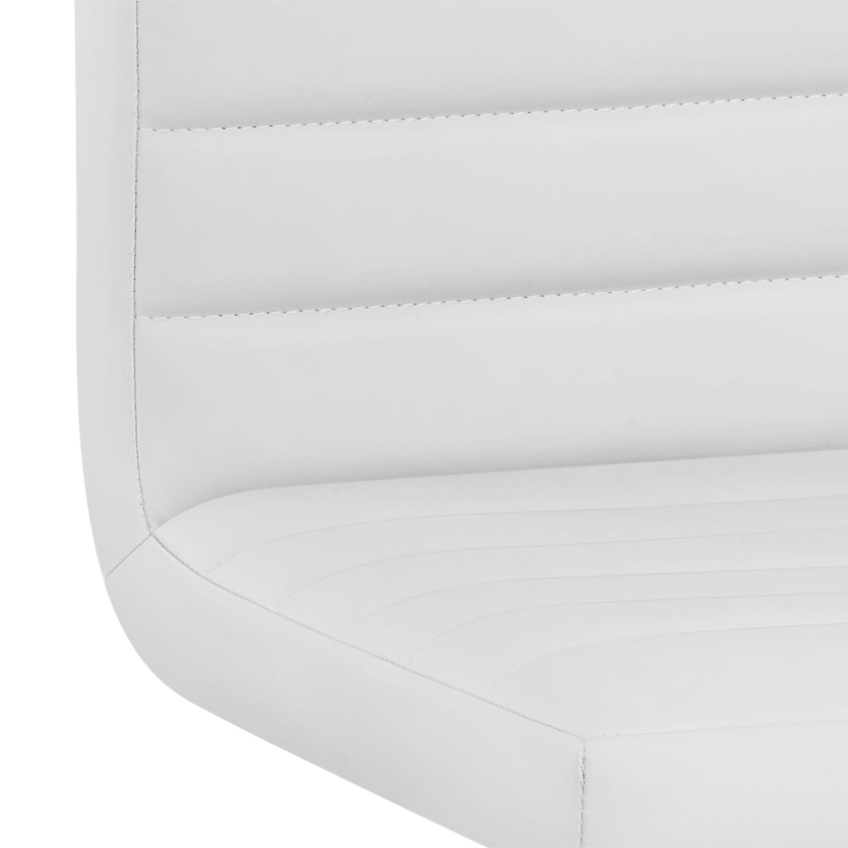 Sgabello Ecopelle Cromato - Mint Bianco