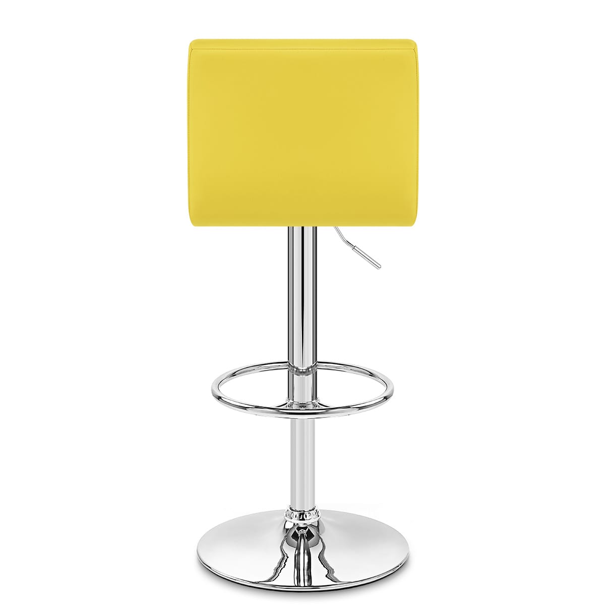 Sgabello Ecopelle Cromato - Mint Giallo