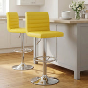 Kunstleder Barhocker Chrom - Mint Gelb