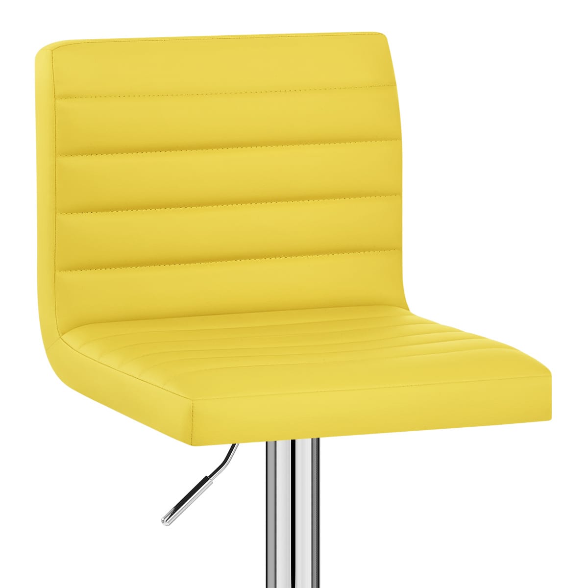Sgabello Ecopelle Cromato - Mint Giallo