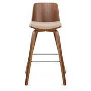 Sgabello Legno Tessuto - Mirage Crema