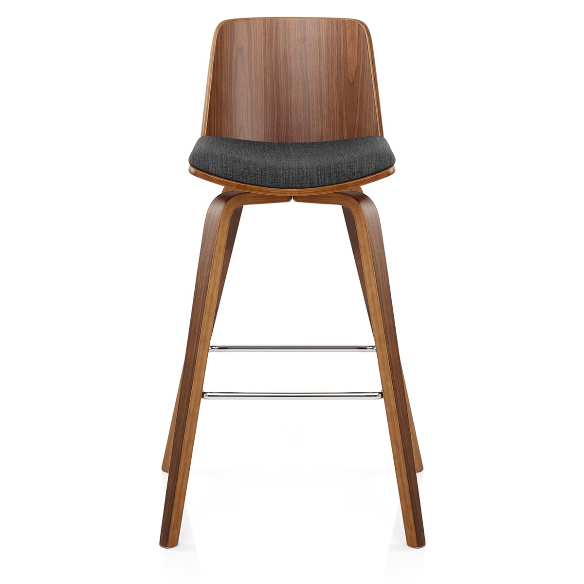 Stoff Holzbarhocker - Mirage Grau