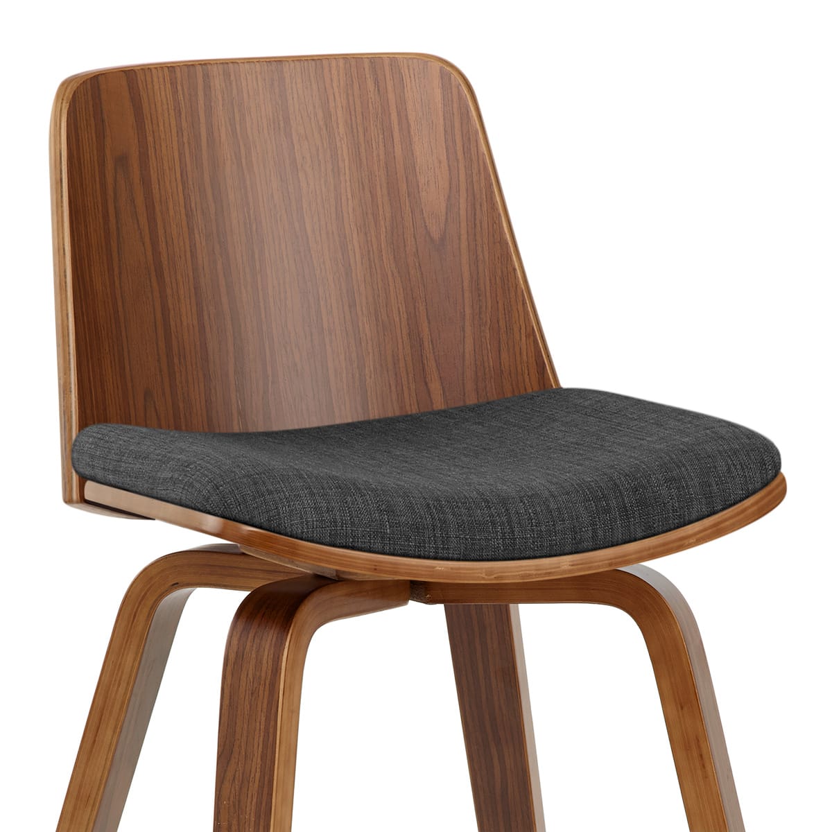 Stoff Holzbarhocker - Mirage Grau