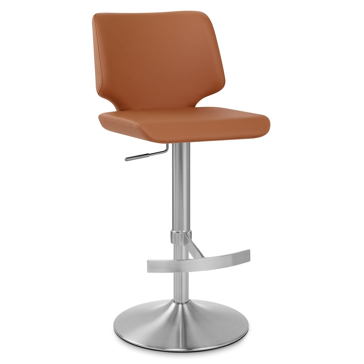 Sgabello Ecopelle Satinato - Mode Marrone