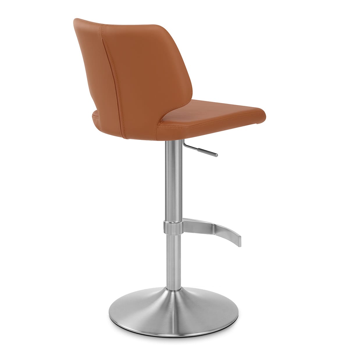 Sgabello Ecopelle Satinato - Mode Marrone