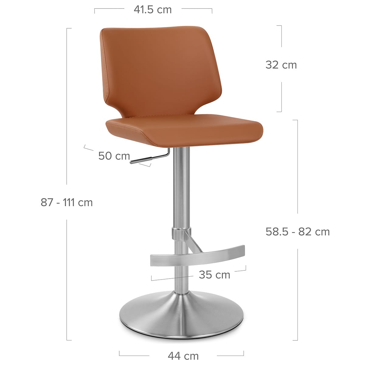 Sgabello Ecopelle Satinato - Mode Marrone