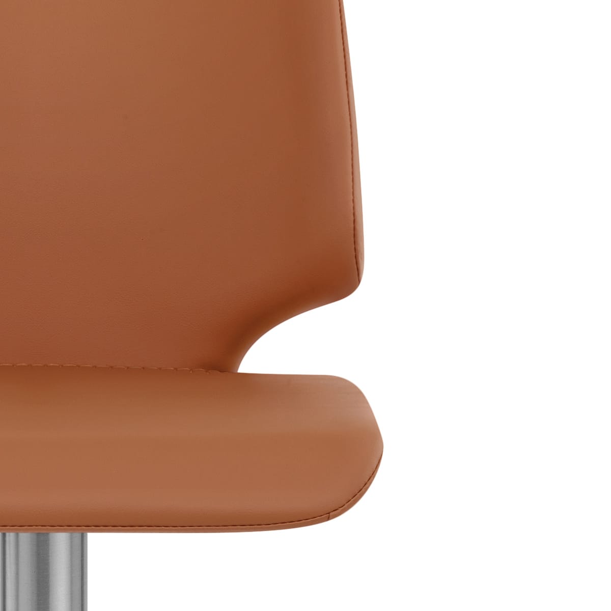 Sgabello Ecopelle Satinato - Mode Marrone