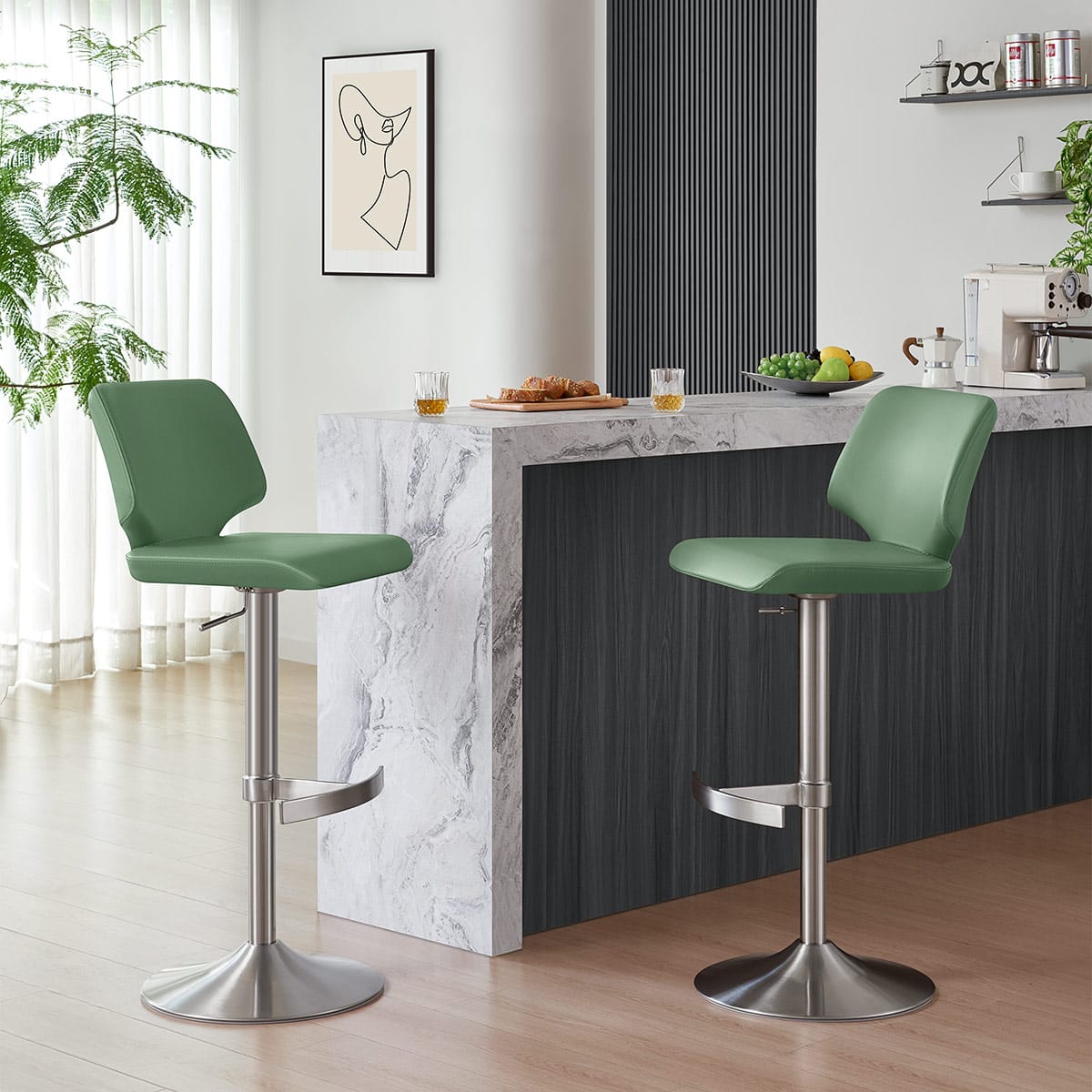 Sgabello Ecopelle Satinato - Mode Verde
