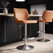 Kunstleder Barhocker Gebürstet - Mode Orange