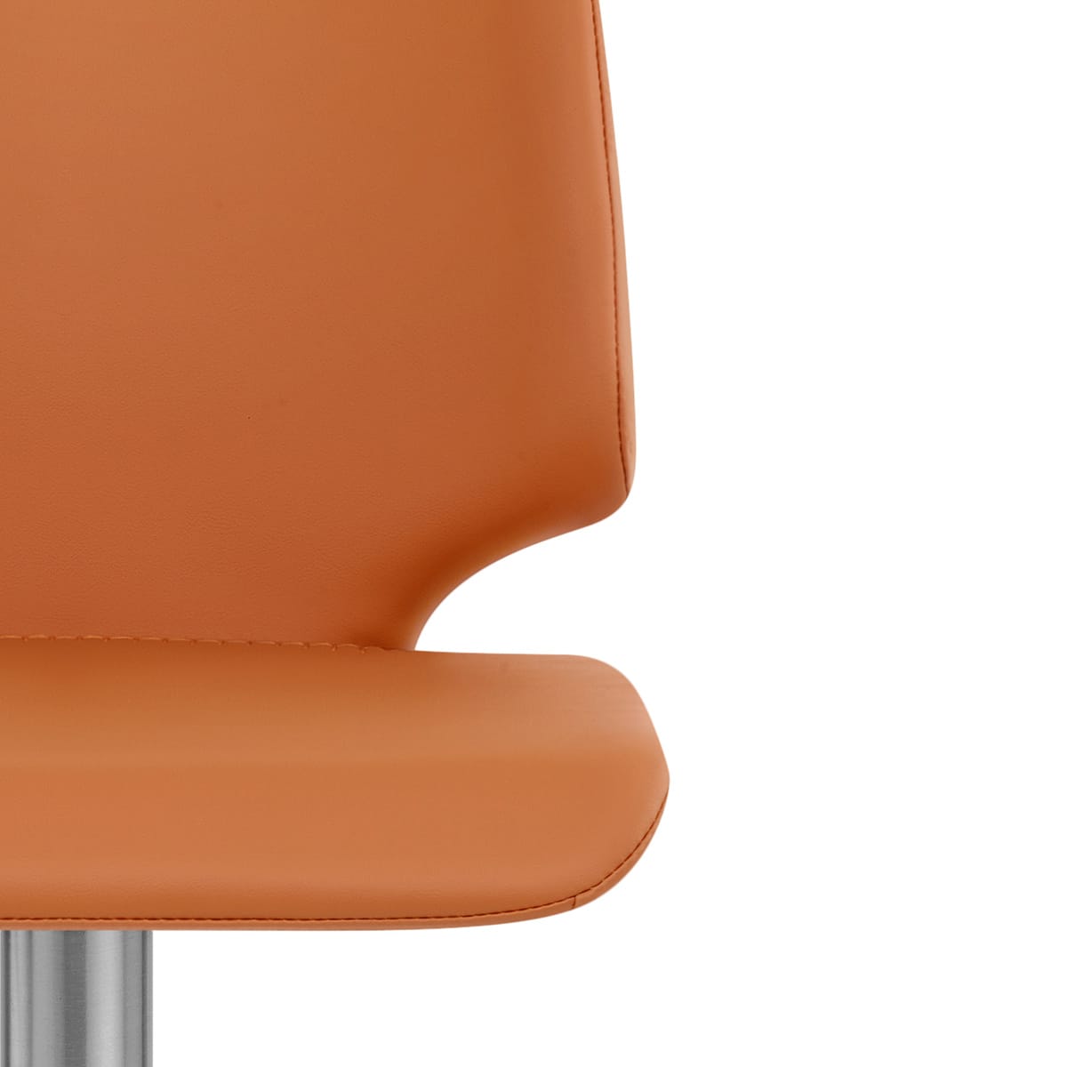 Sgabello Ecopelle Satinato - Mode Arancione