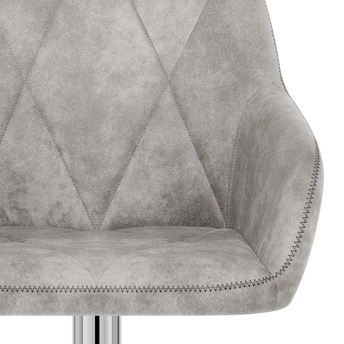 Barhocker Kunstleder Antik - Modena Grau