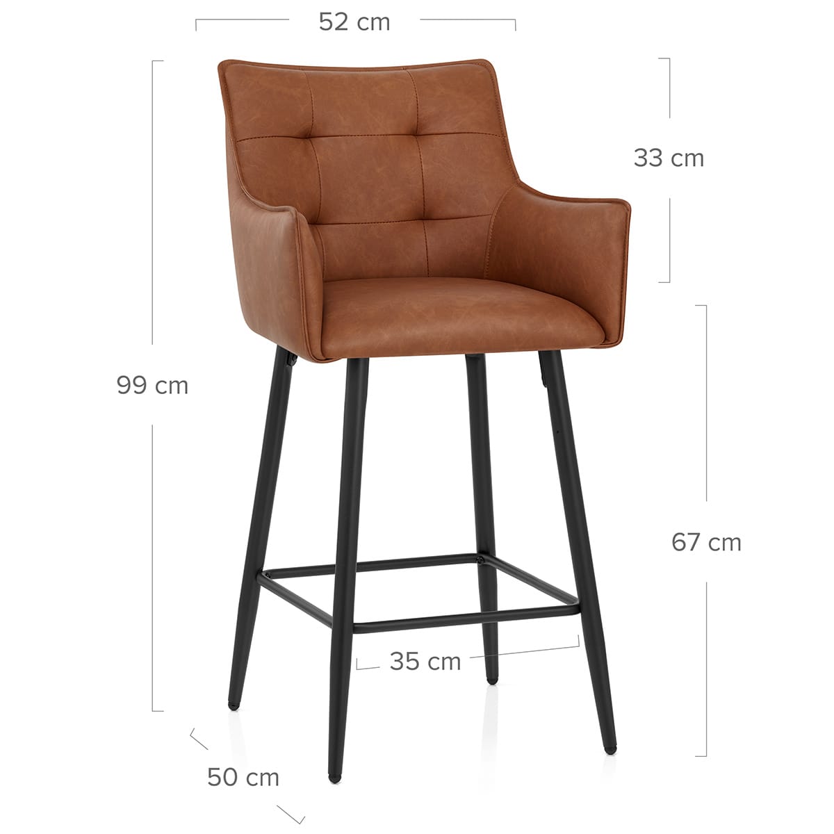 Sgabello Ecopelle - Montana Marrone