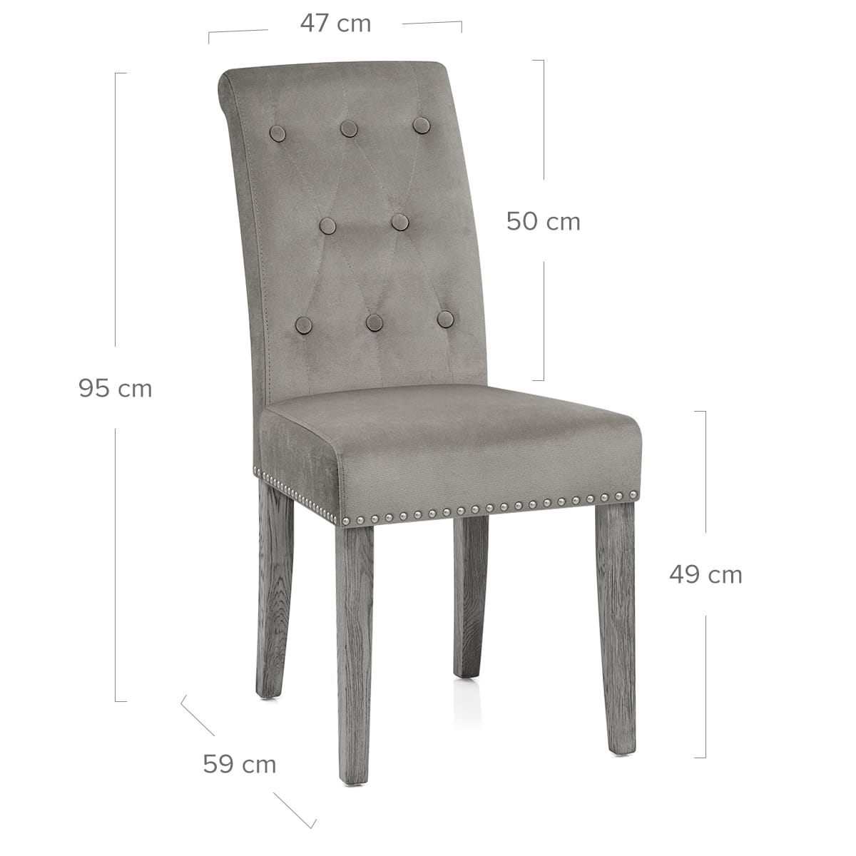 Sedia Velluto - Moreton Grigio