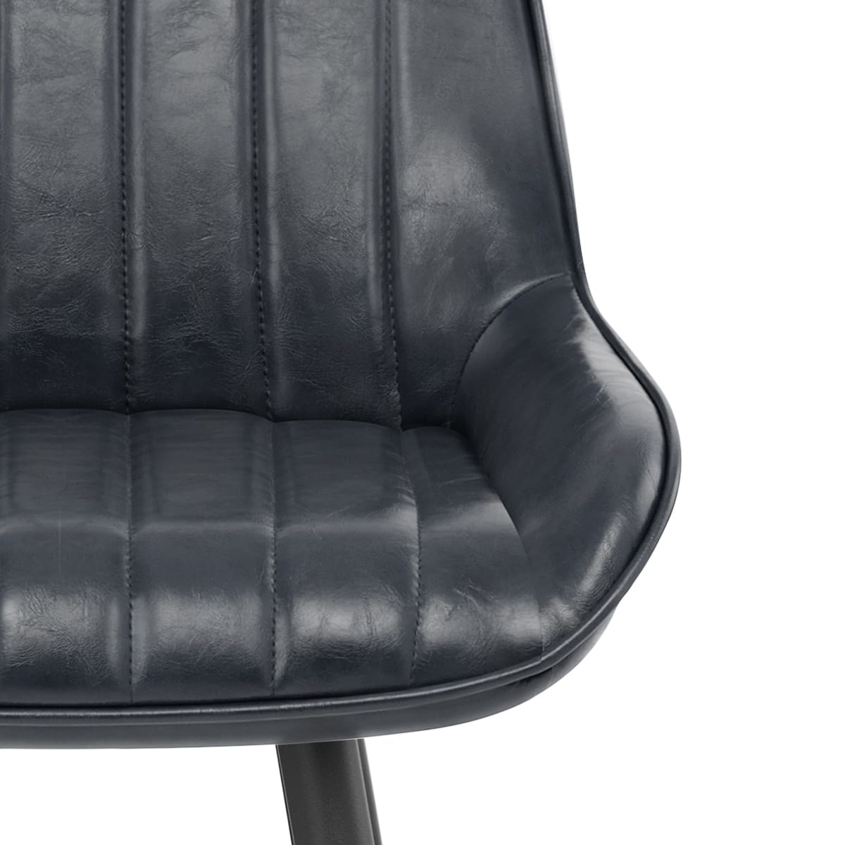 Sgabello Ecopelle Satinato - Mustang Blu Scuro