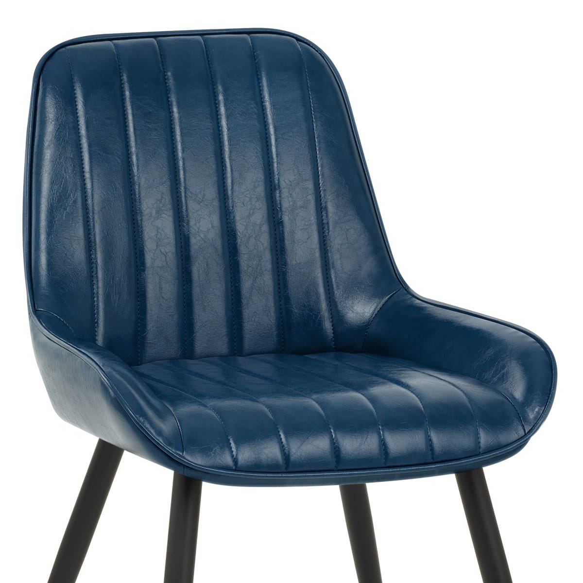 Kunstleder Esszimmerstuhl - Mustang Blau
