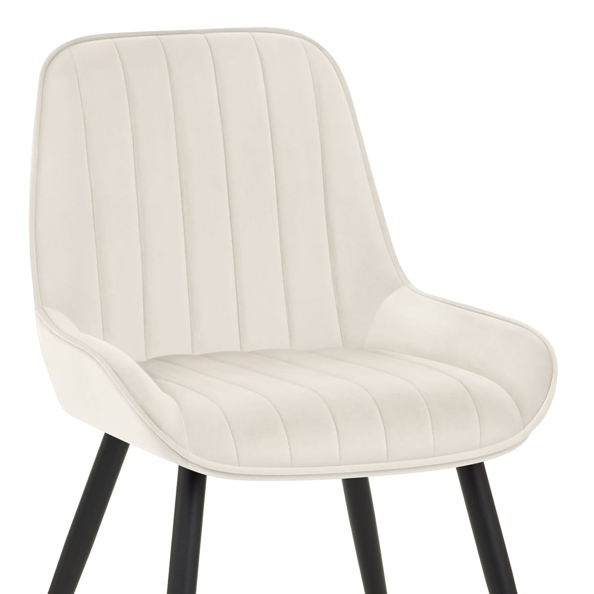 Sedia Velluto Satinata - Mustang Crema