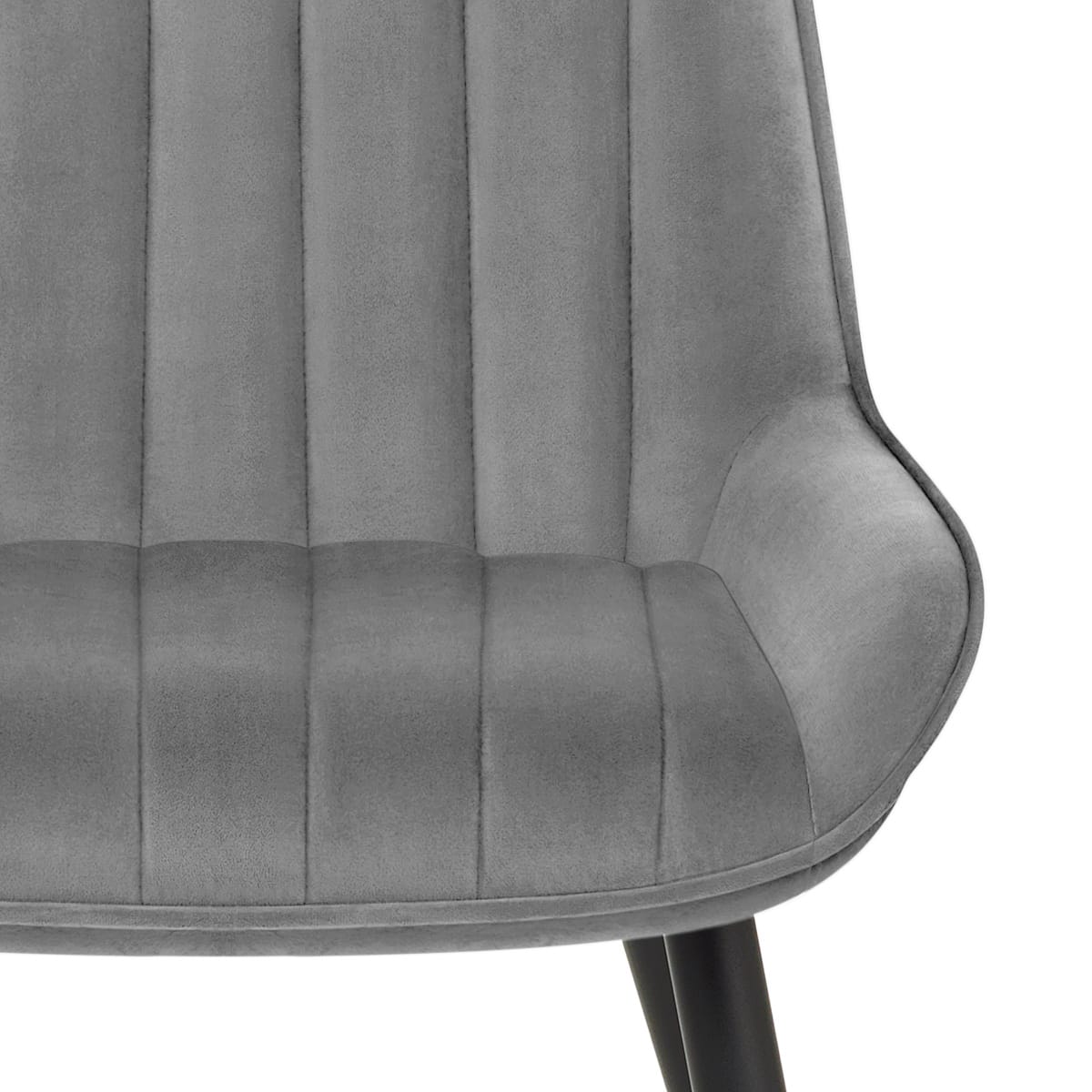 Sedia Velluto Satinata - Mustang Grigio scuro