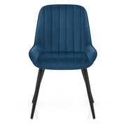 Sedia Velluto Satinata - Mustang Blu Scuro
