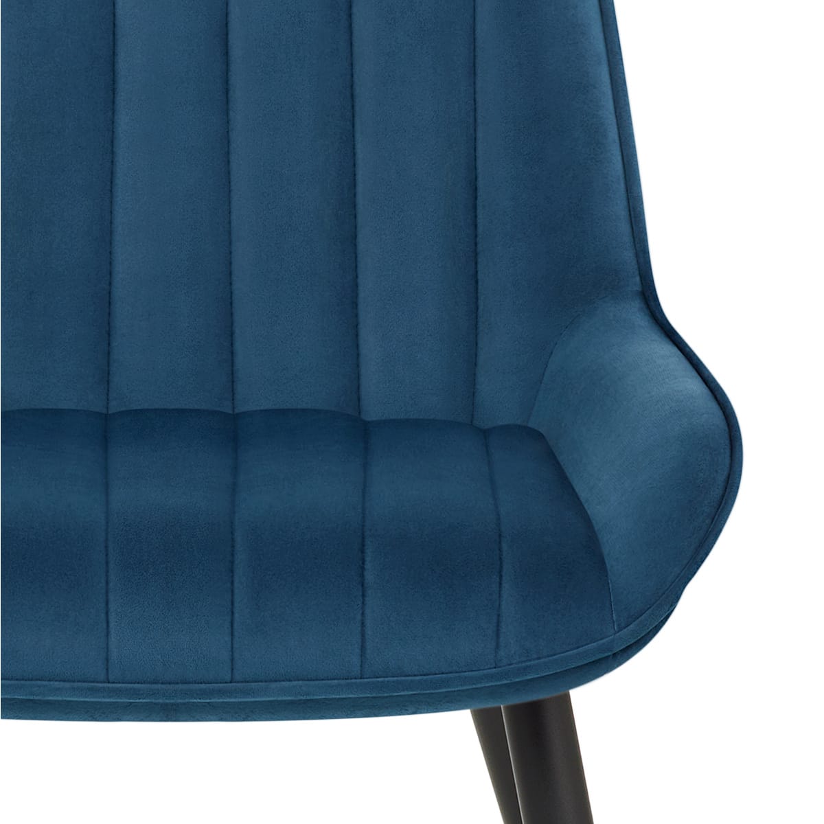 Sedia Velluto Satinata - Mustang Blu Scuro