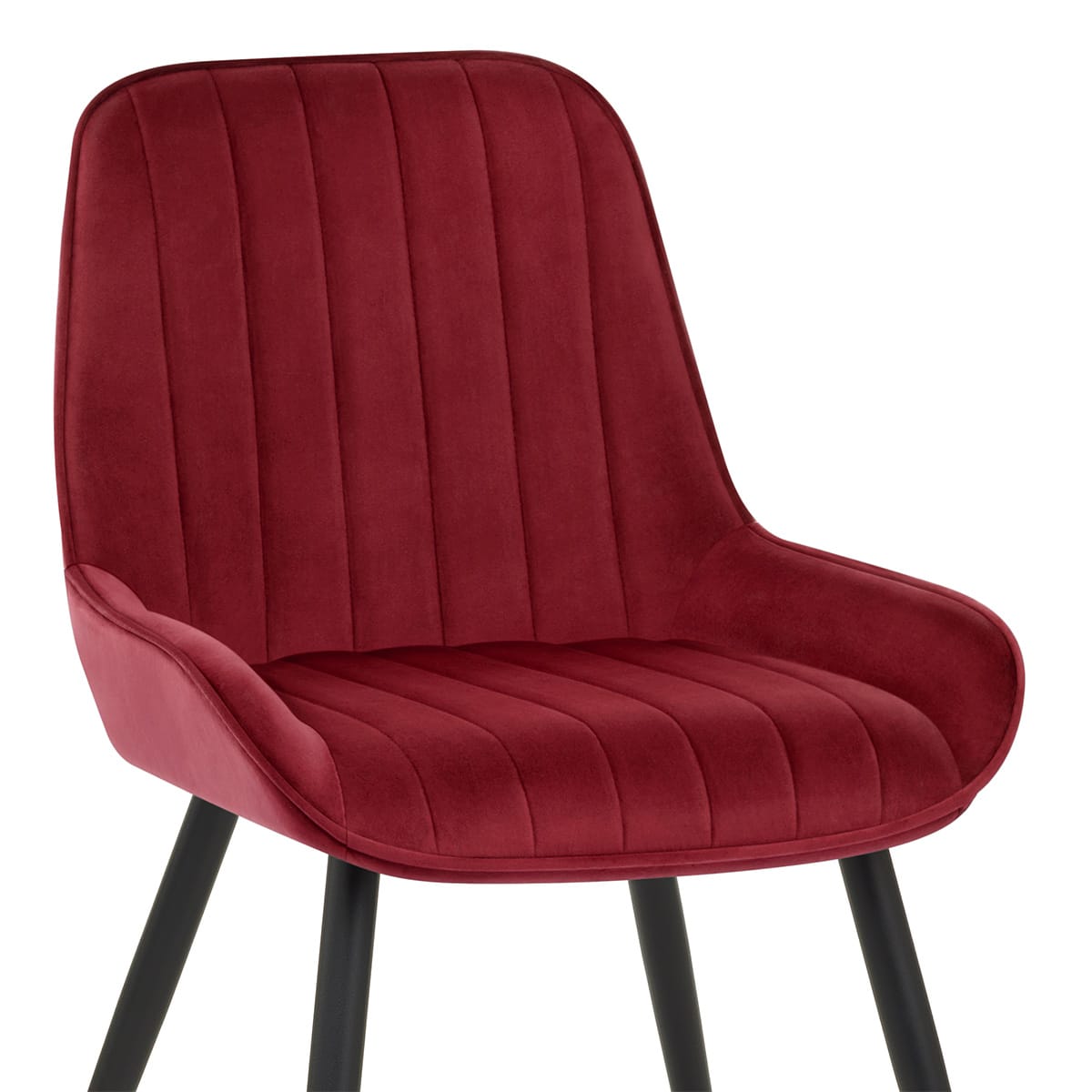 Sedia Velluto Satinata - Mustang Rosso