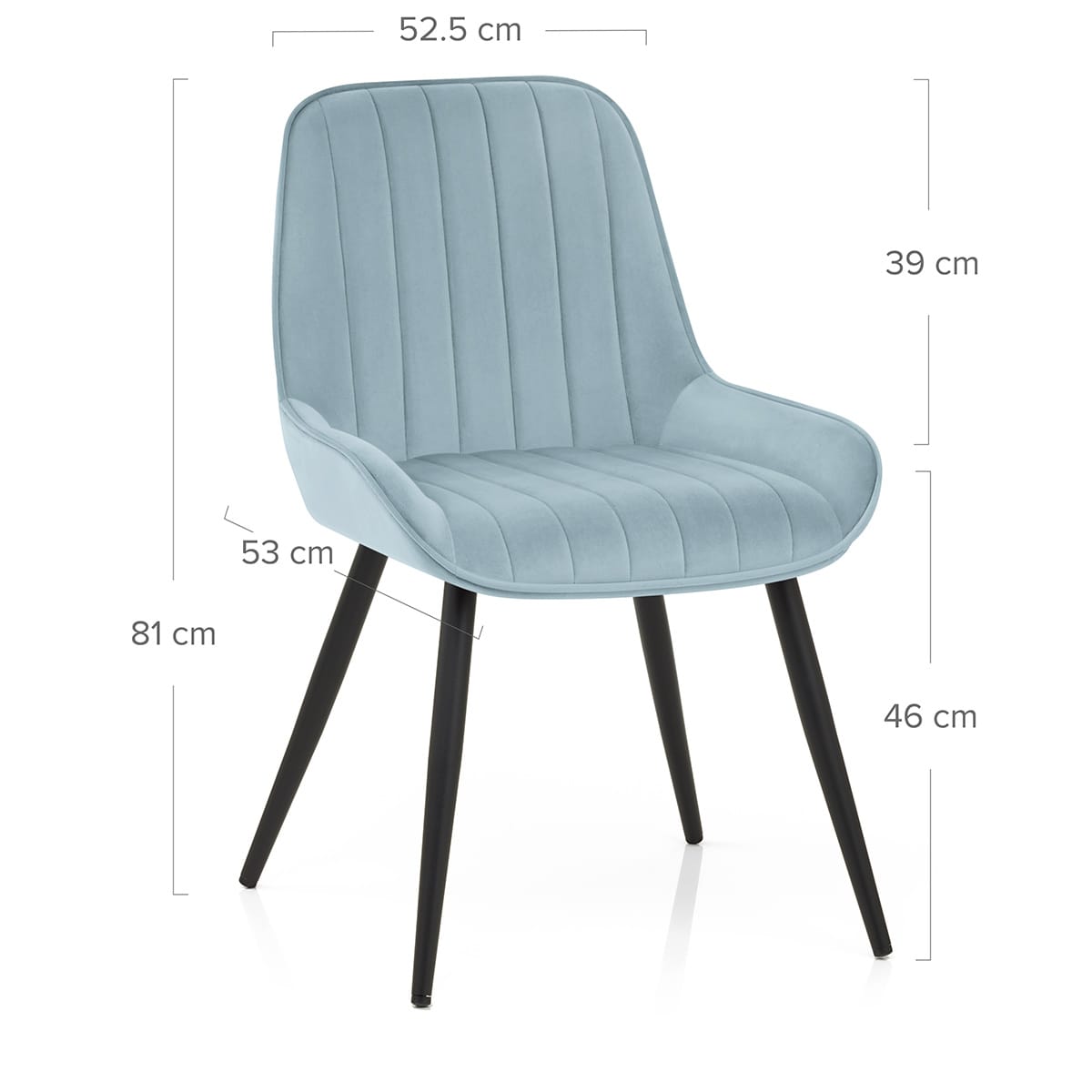 Sedia Velluto Satinata - Mustang Blu