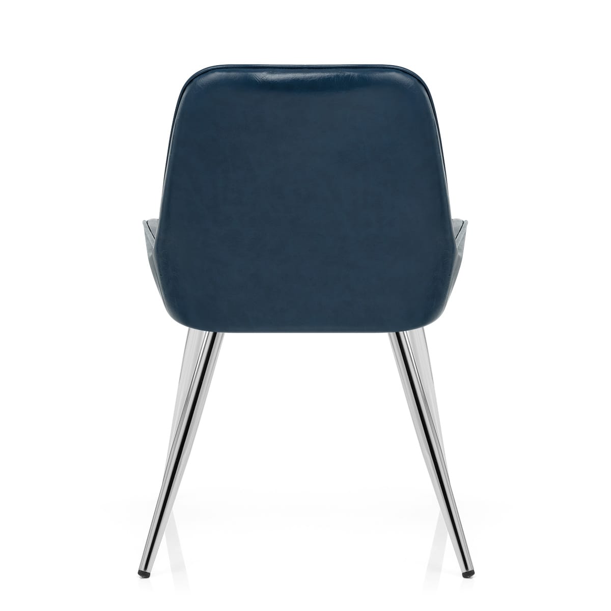 Sedia Ecopelle Cromata - Mustang Blu