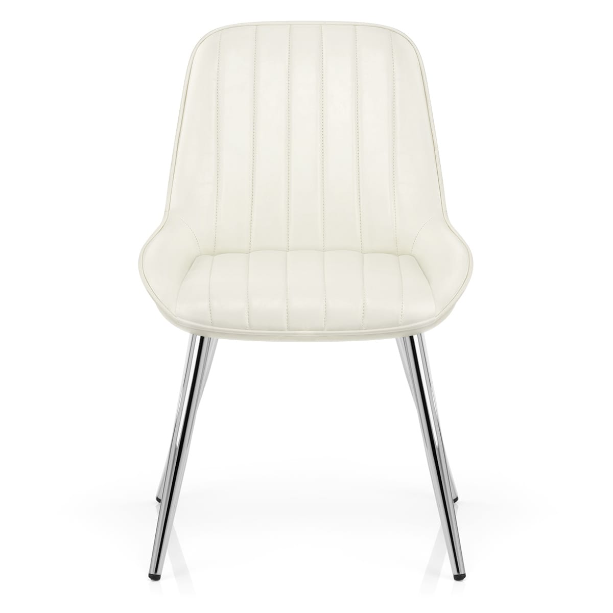 Kunstleder Esszimmerstuhl Chrom - Mustang Beige