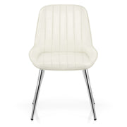 Kunstleder Esszimmerstuhl Chrom - Mustang Beige