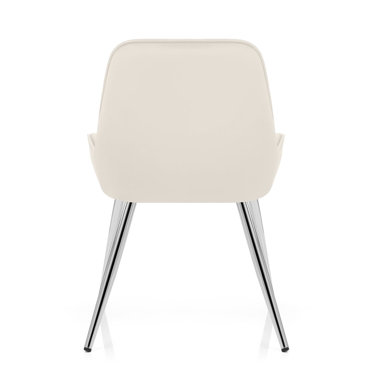 Sedia Velluto Cromata - Mustang Crema
