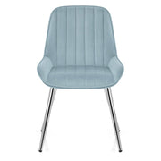 Sedia Velluto Cromata - Mustang Blu