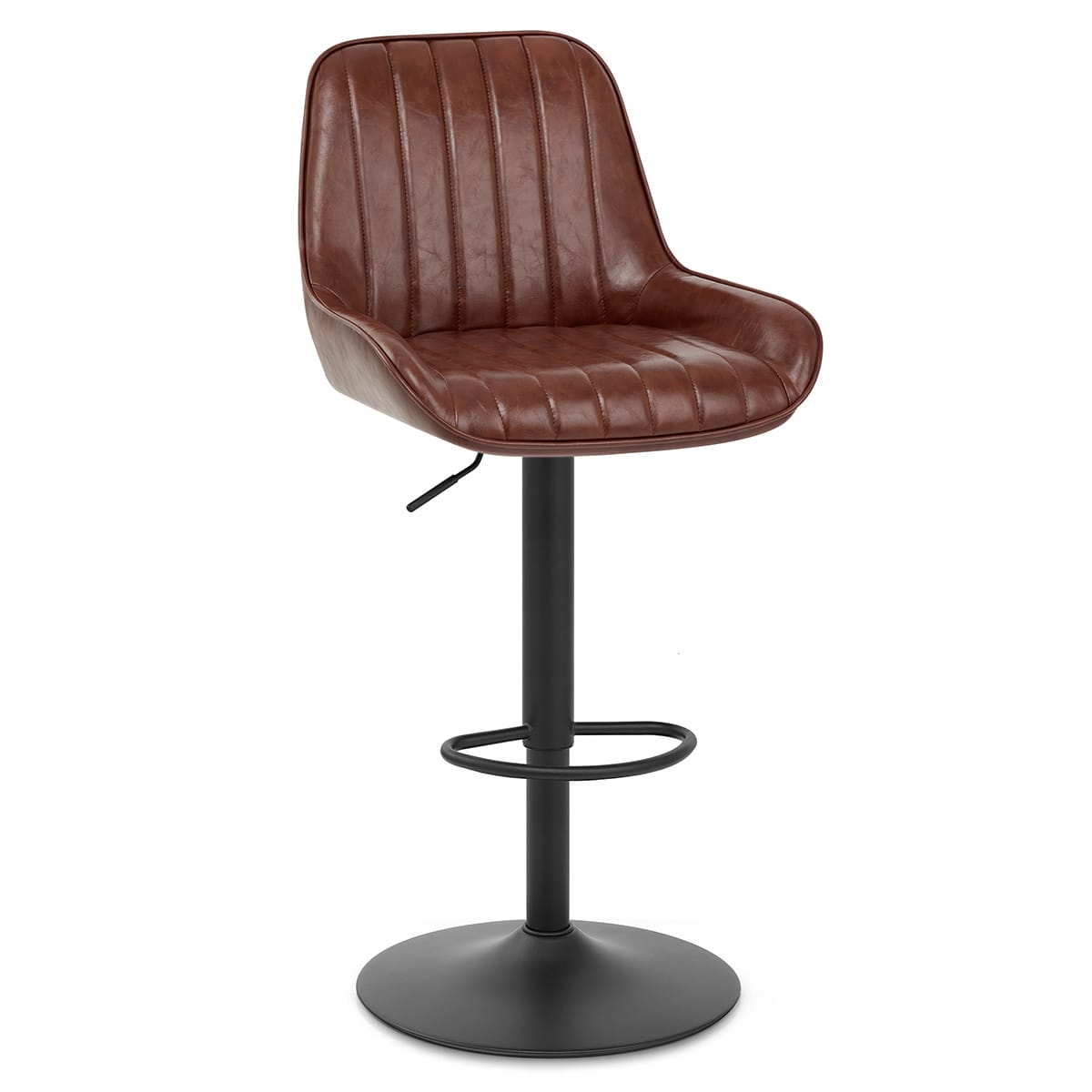 Sgabello Ecopelle - Mustang Marrone
