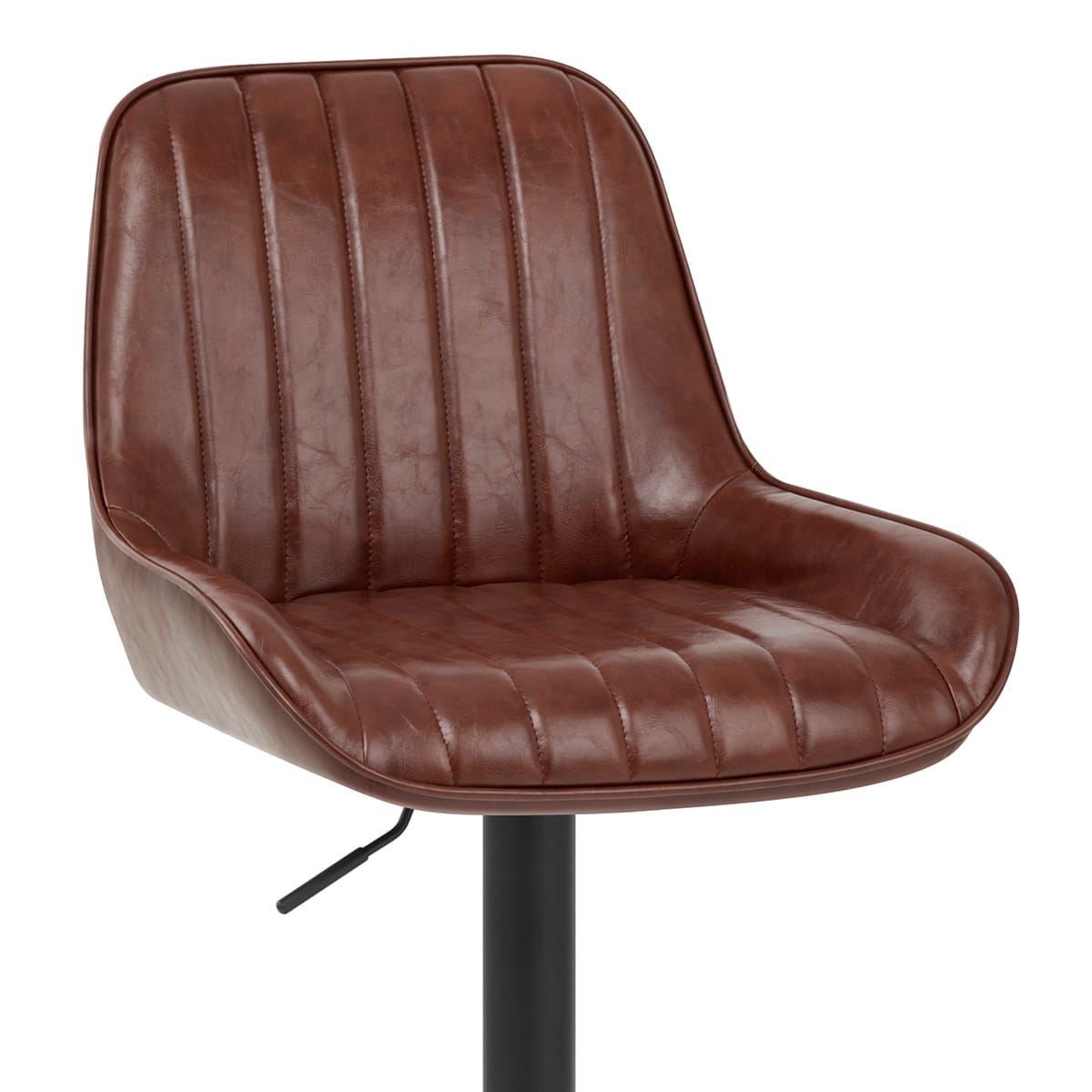 Sgabello Ecopelle - Mustang Marrone
