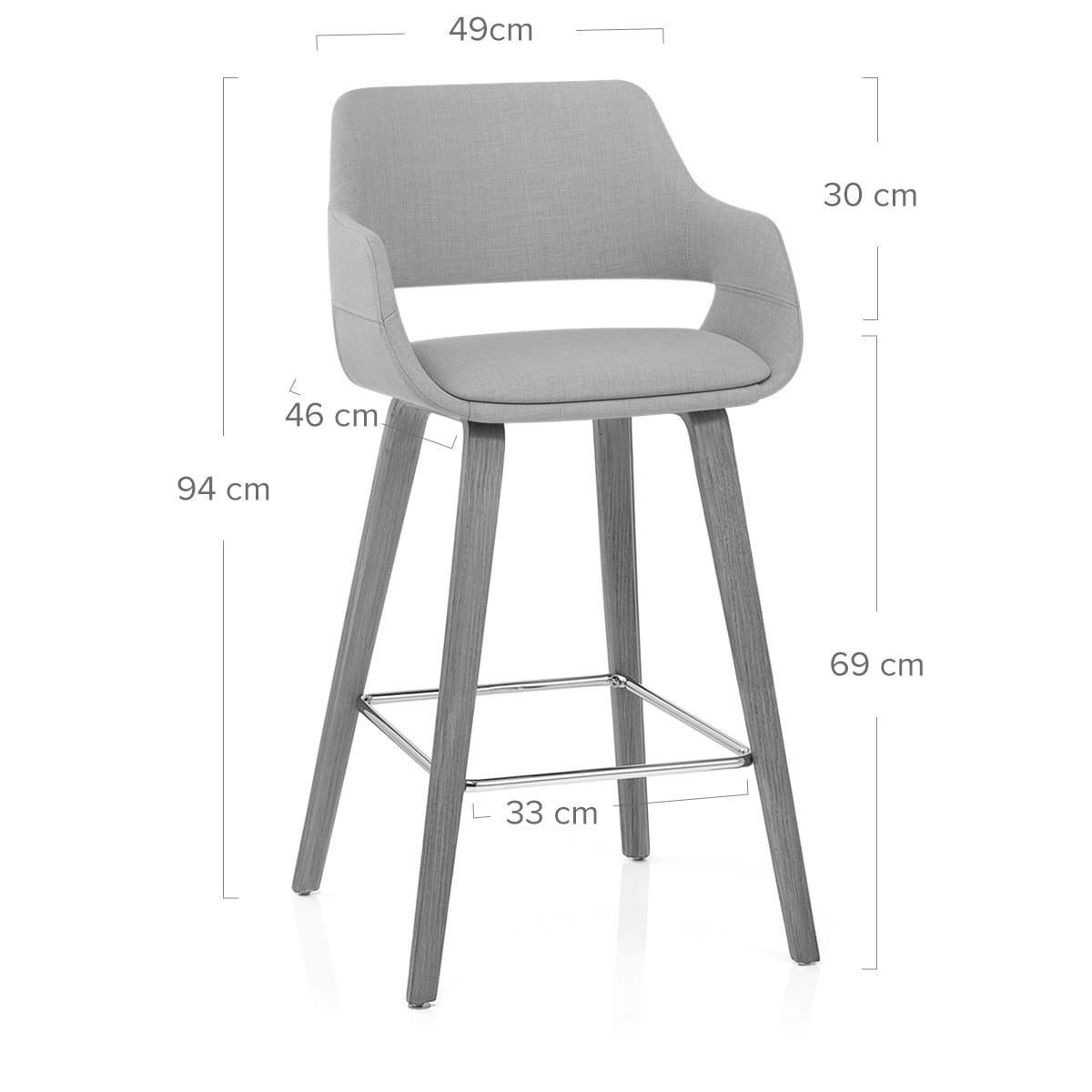 Stoffbarhocker - Nappa Grau