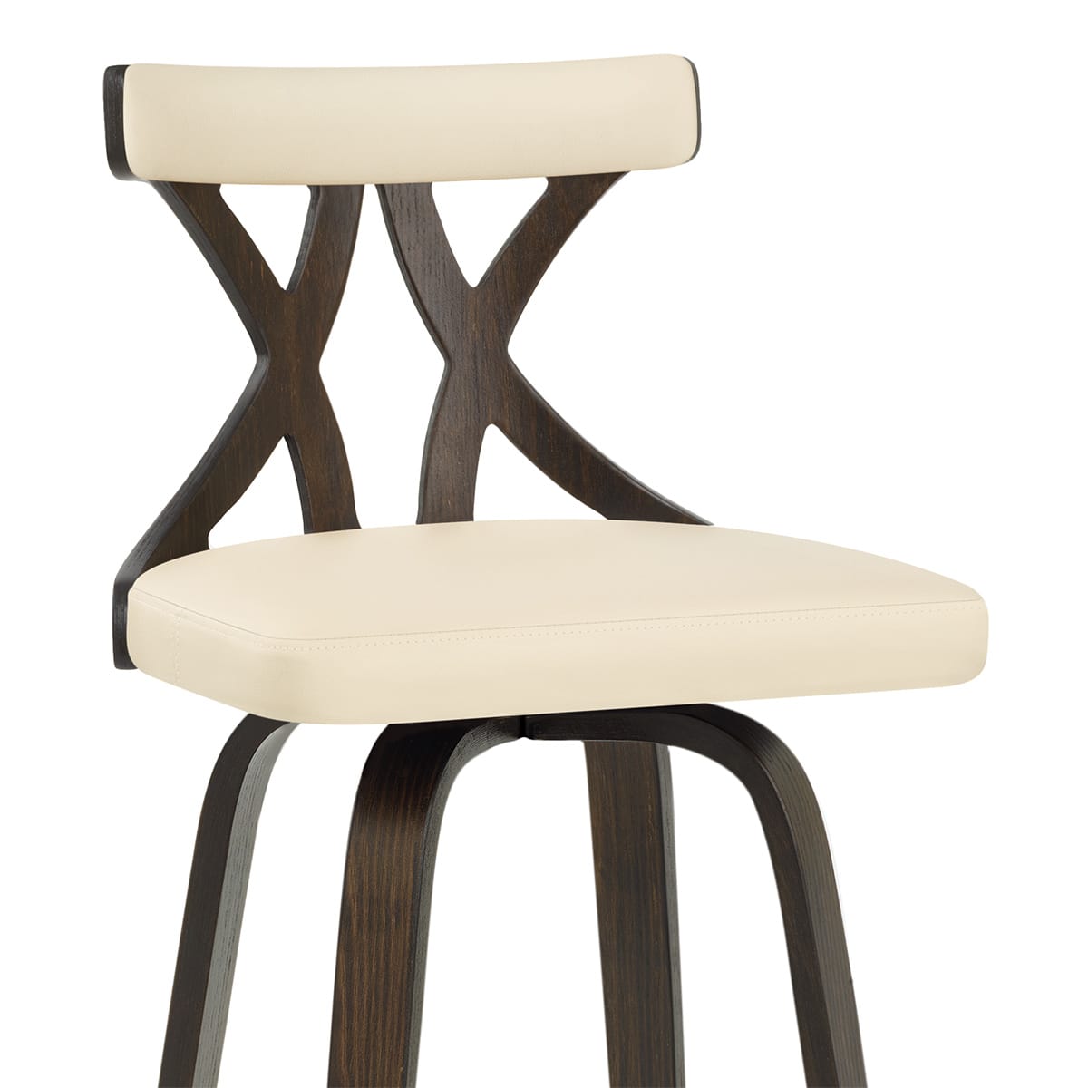 Barhocker Kunstleder Walnuss - Nash Beige