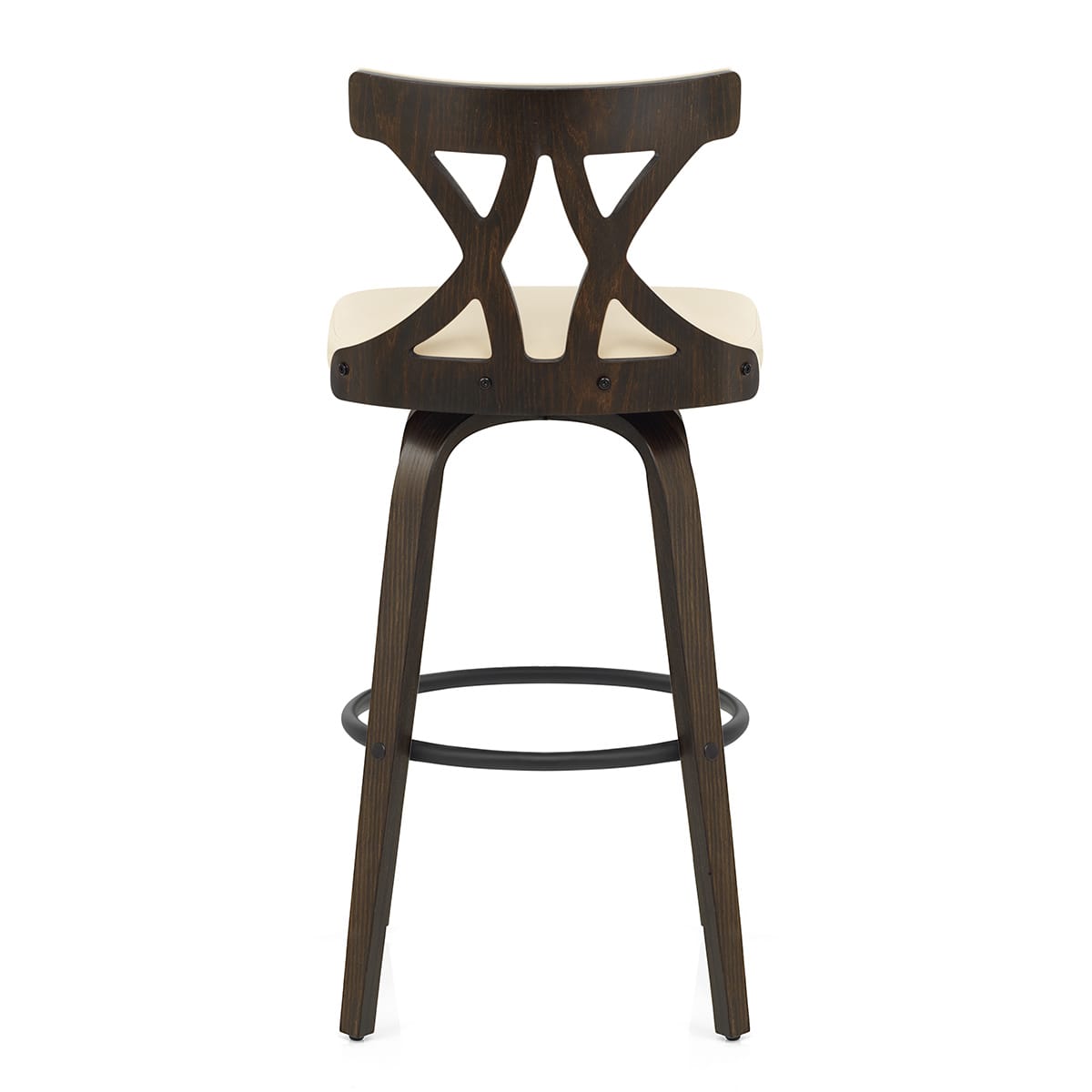 Barhocker Kunstleder Walnuss - Nash Beige